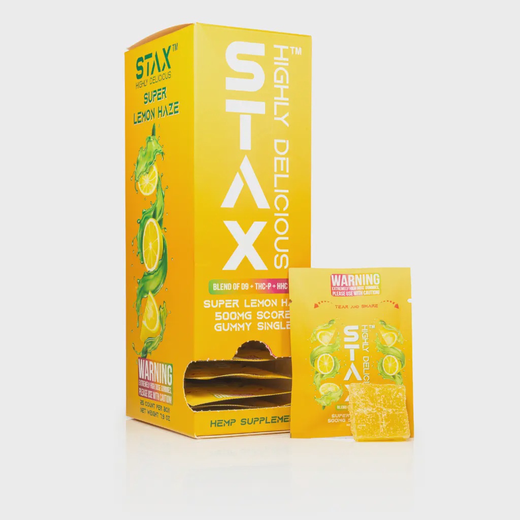 STAX Tower x 500mg Super Lemon Haze Gummy